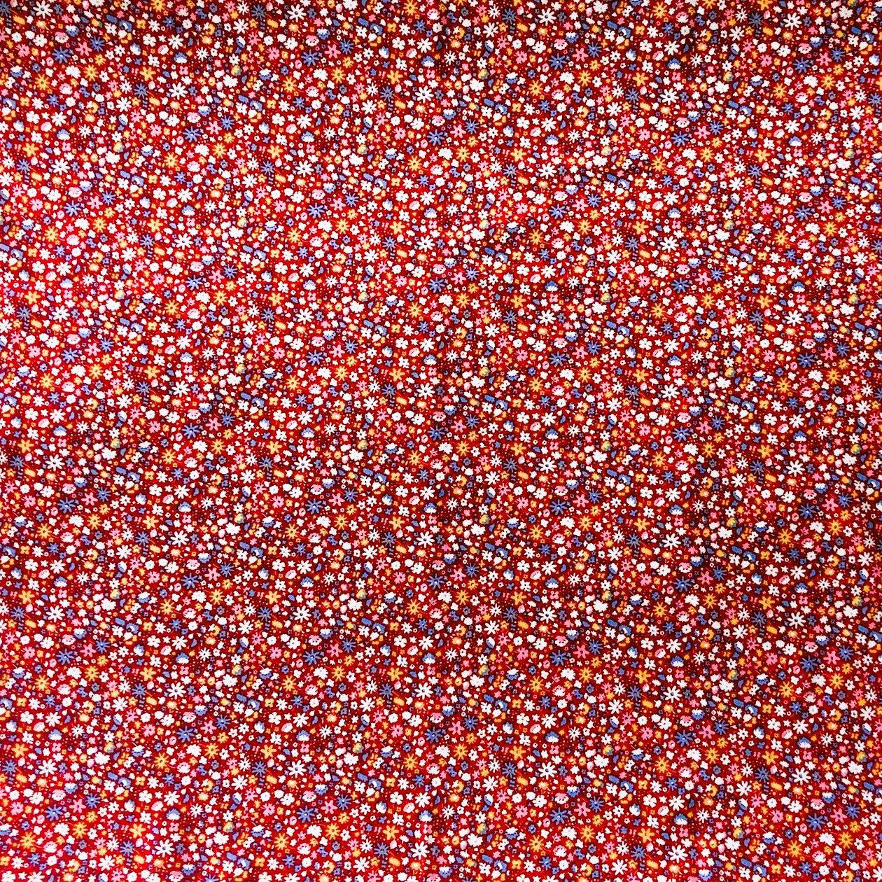 Liberty Fabric Carnaby Collection - Red Bloomsbury Blossom