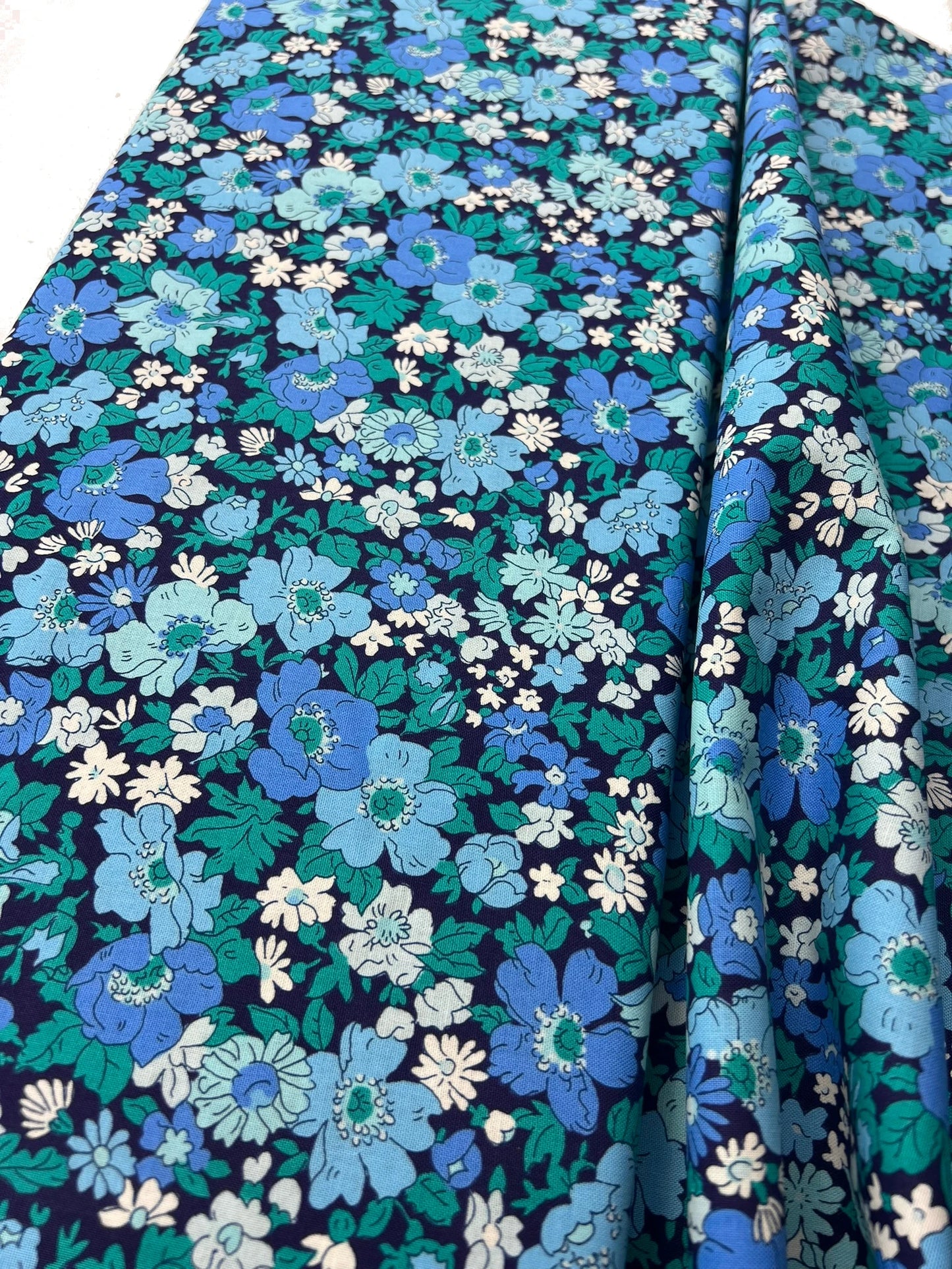 Liberty Fabric Flower Show Midnight Garden - Cosmos Flower