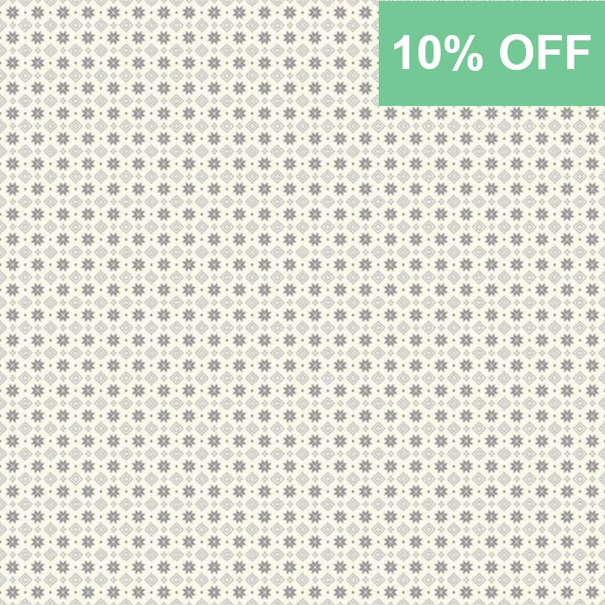 Makower Scandi Christmas - Metallic Fabric, Geometric 2458/S