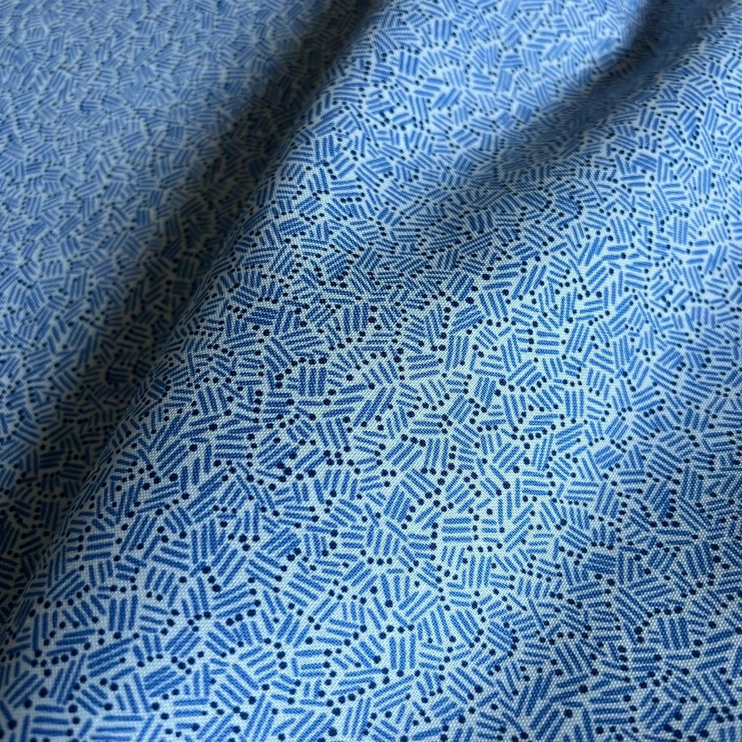 Liberty Fabric Arthur's Garden - Dots and Dashes blue