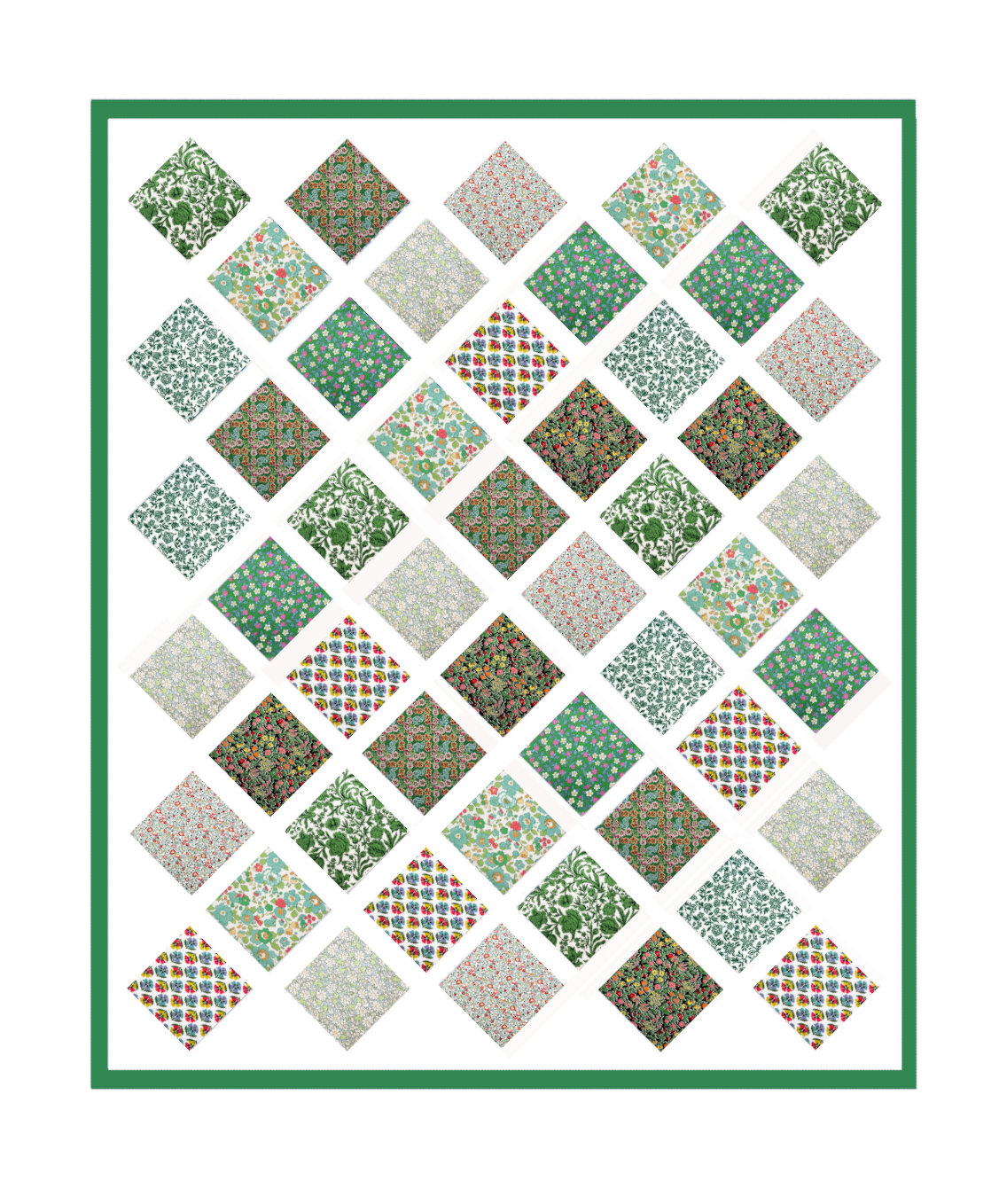 45 Liberty Fabric Precut 5inch Squares - Green