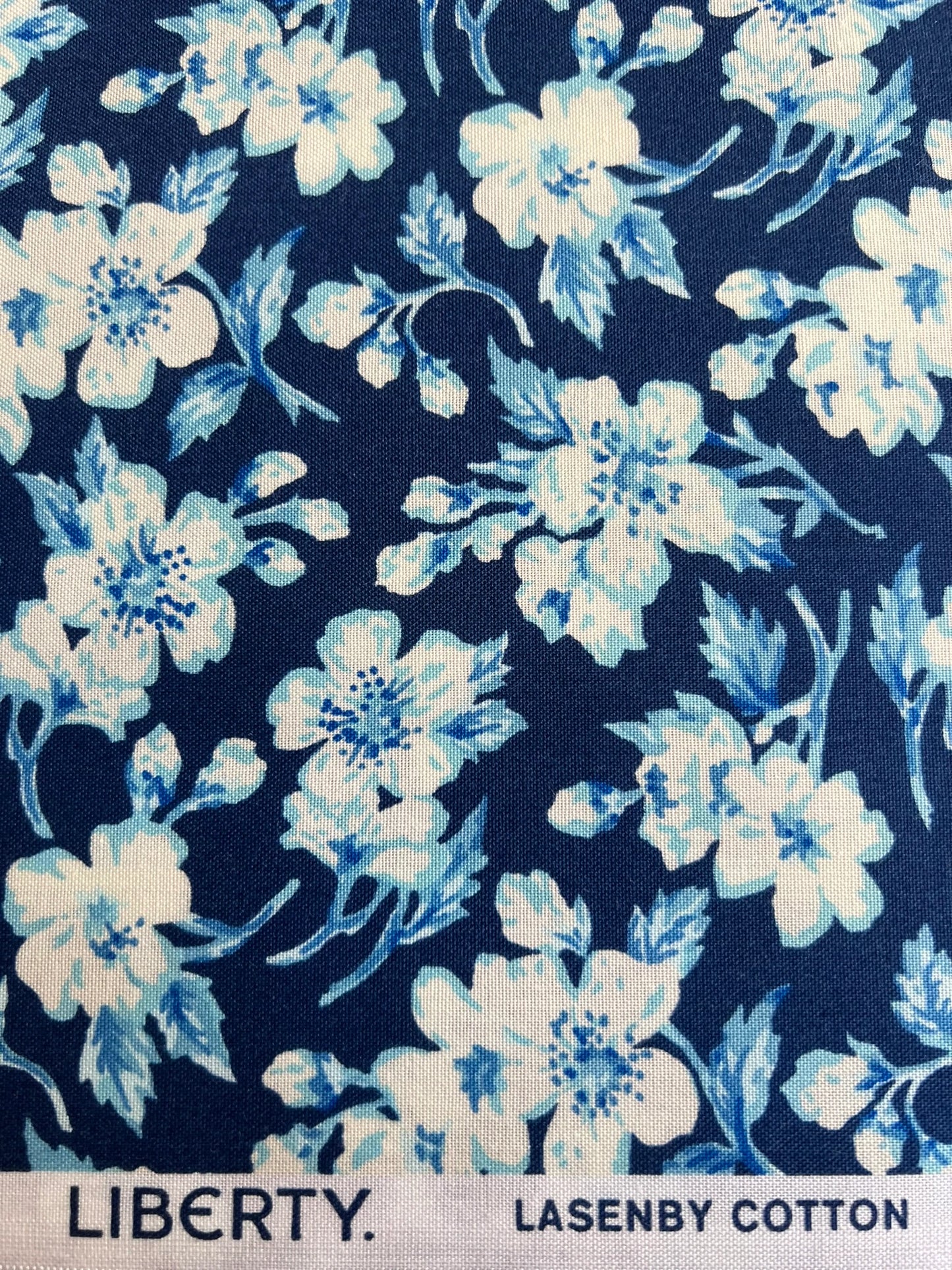 Liberty Fabric Arthur's Garden - Painted Blossom blue
