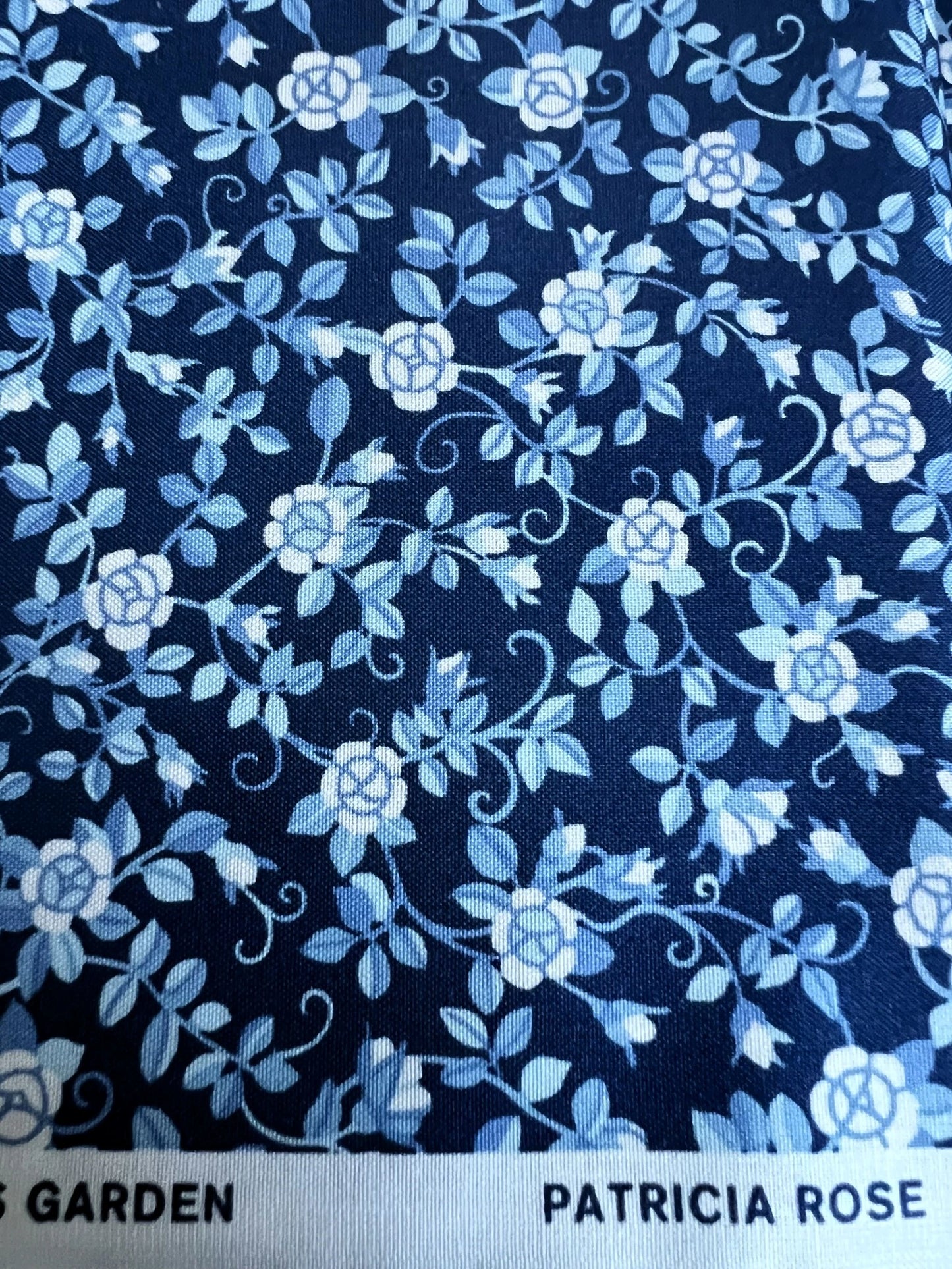 Liberty Fabric Arthur's Garden - Patricia Rose blue