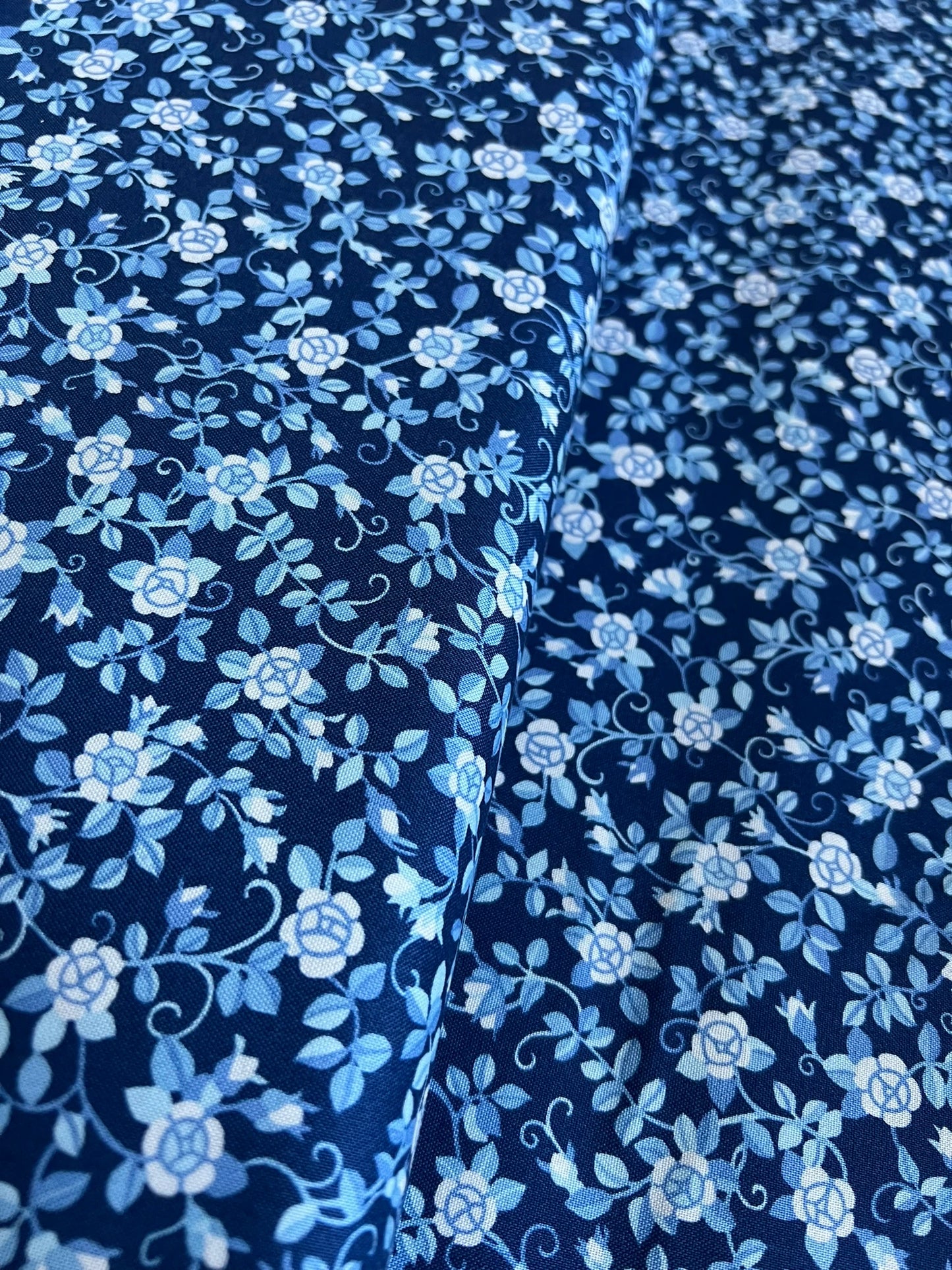 Liberty Fabric Arthur's Garden - Patricia Rose blue