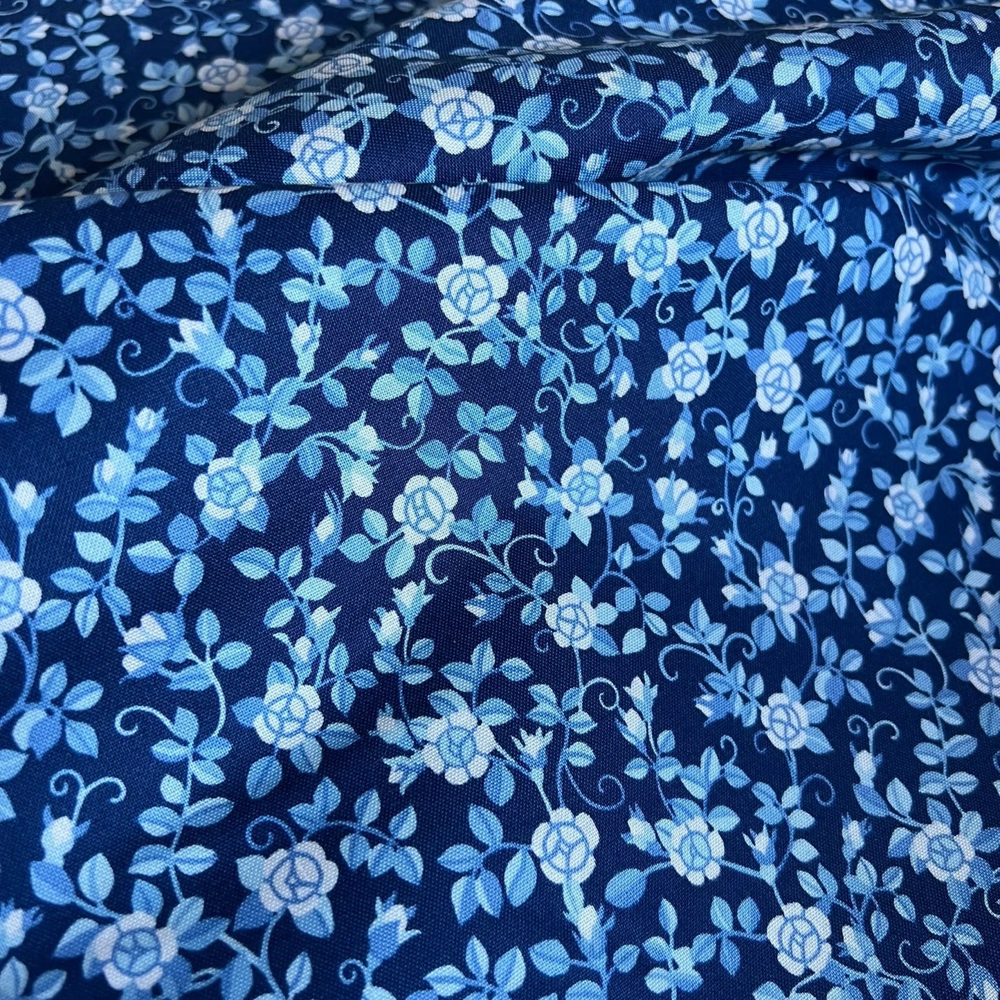 Liberty Fabric Arthur's Garden - Patricia Rose blue