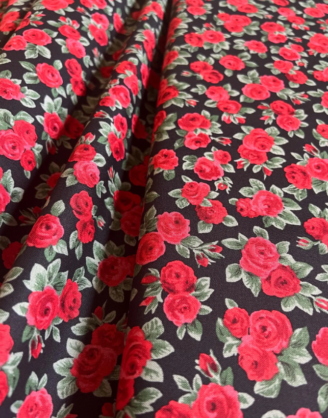 Liberty Fabric Flower Show Winter - Ascot Rose