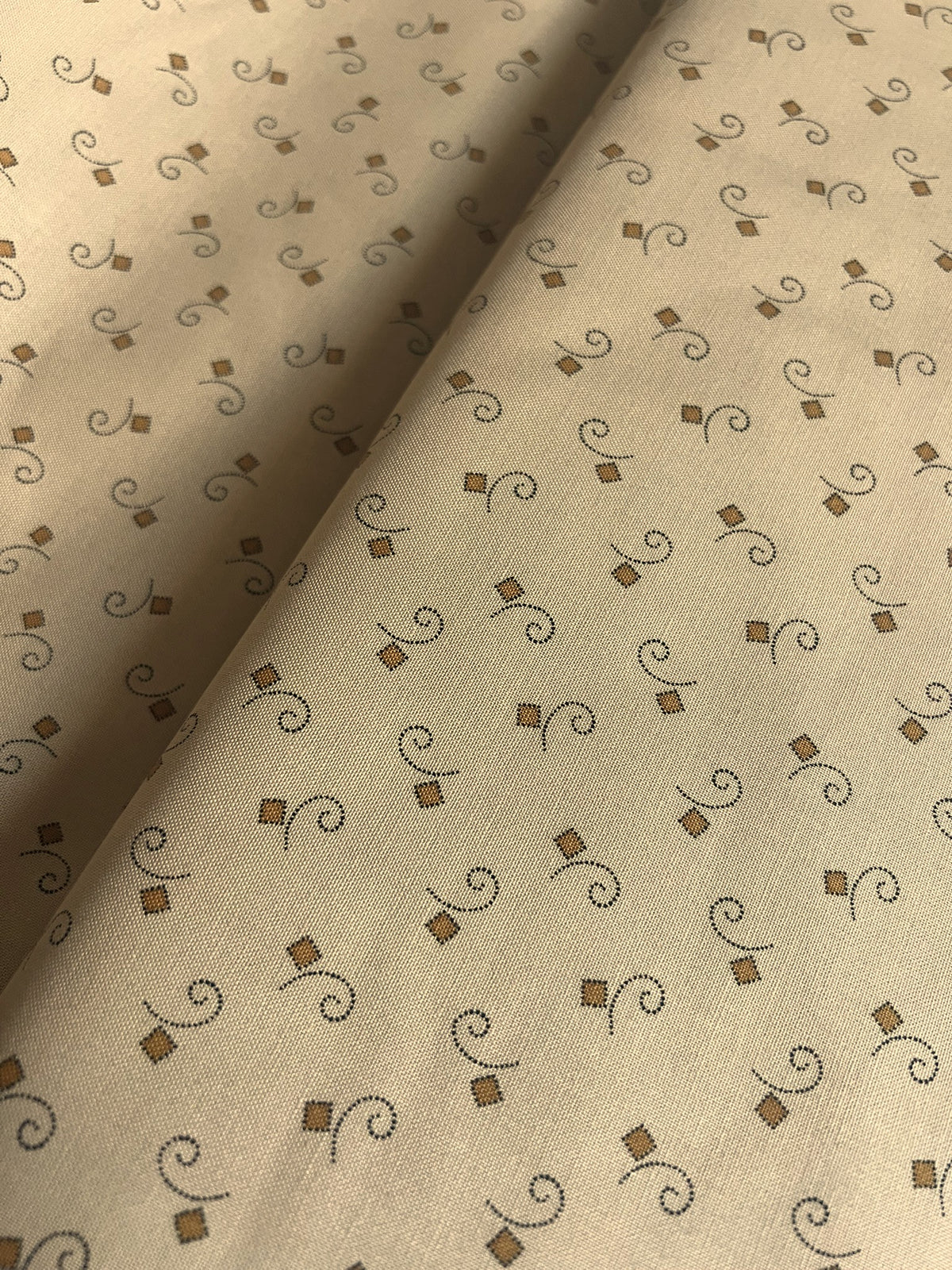 Makower Madison Manor - Square Curl tan