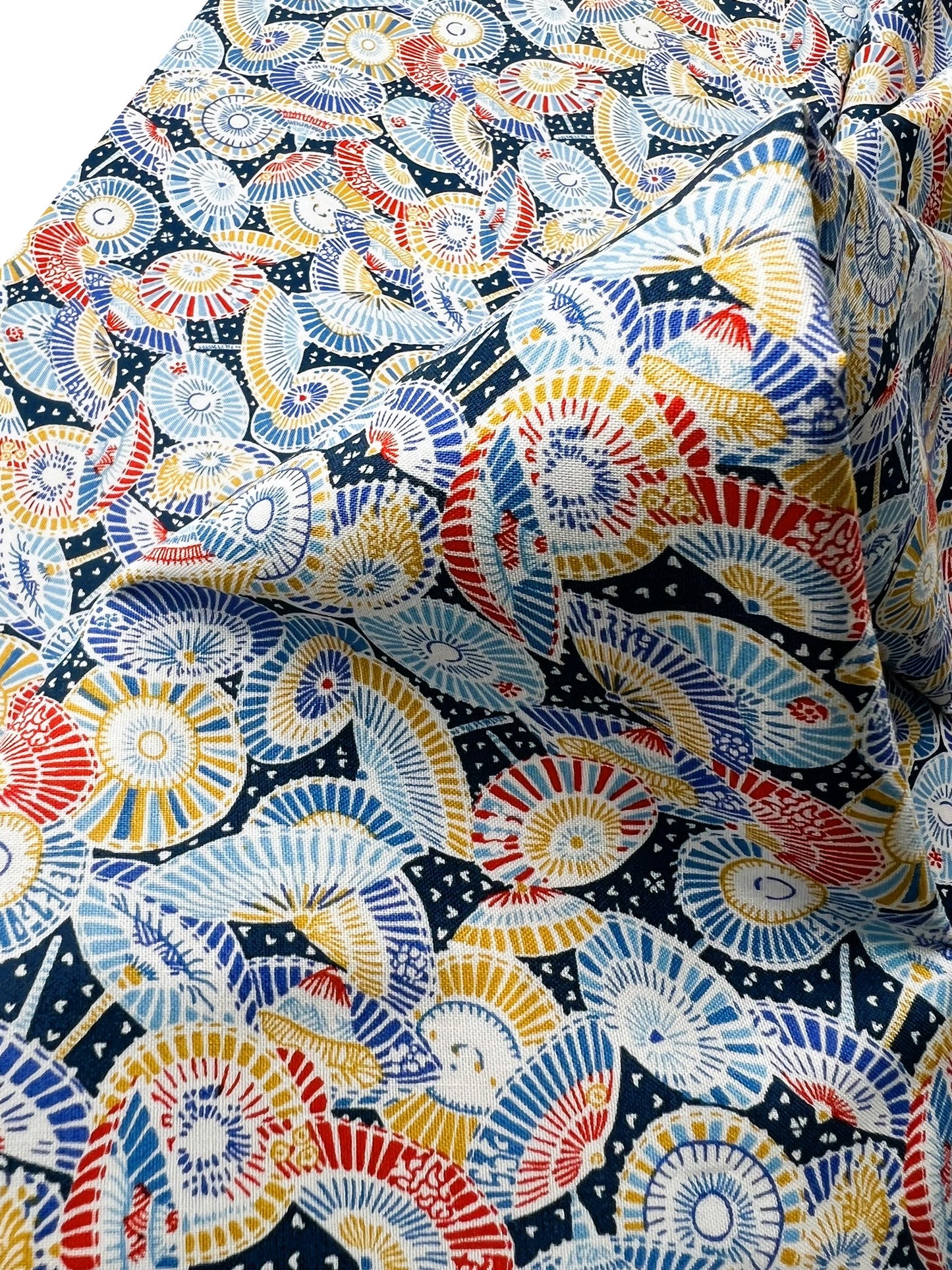 Liberty Fabric Riviera Collection - Sun Parasol Blue