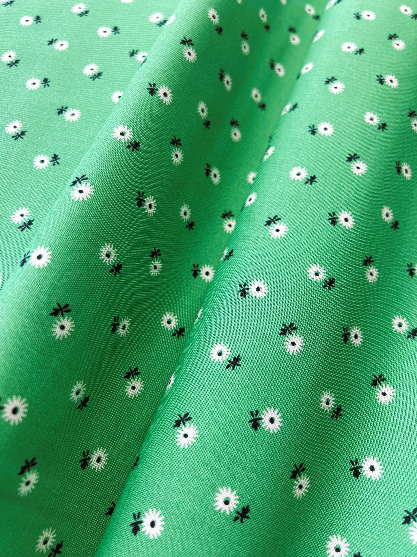 Liberty Fabric Riviera Collection - Sunshine Daisy Green