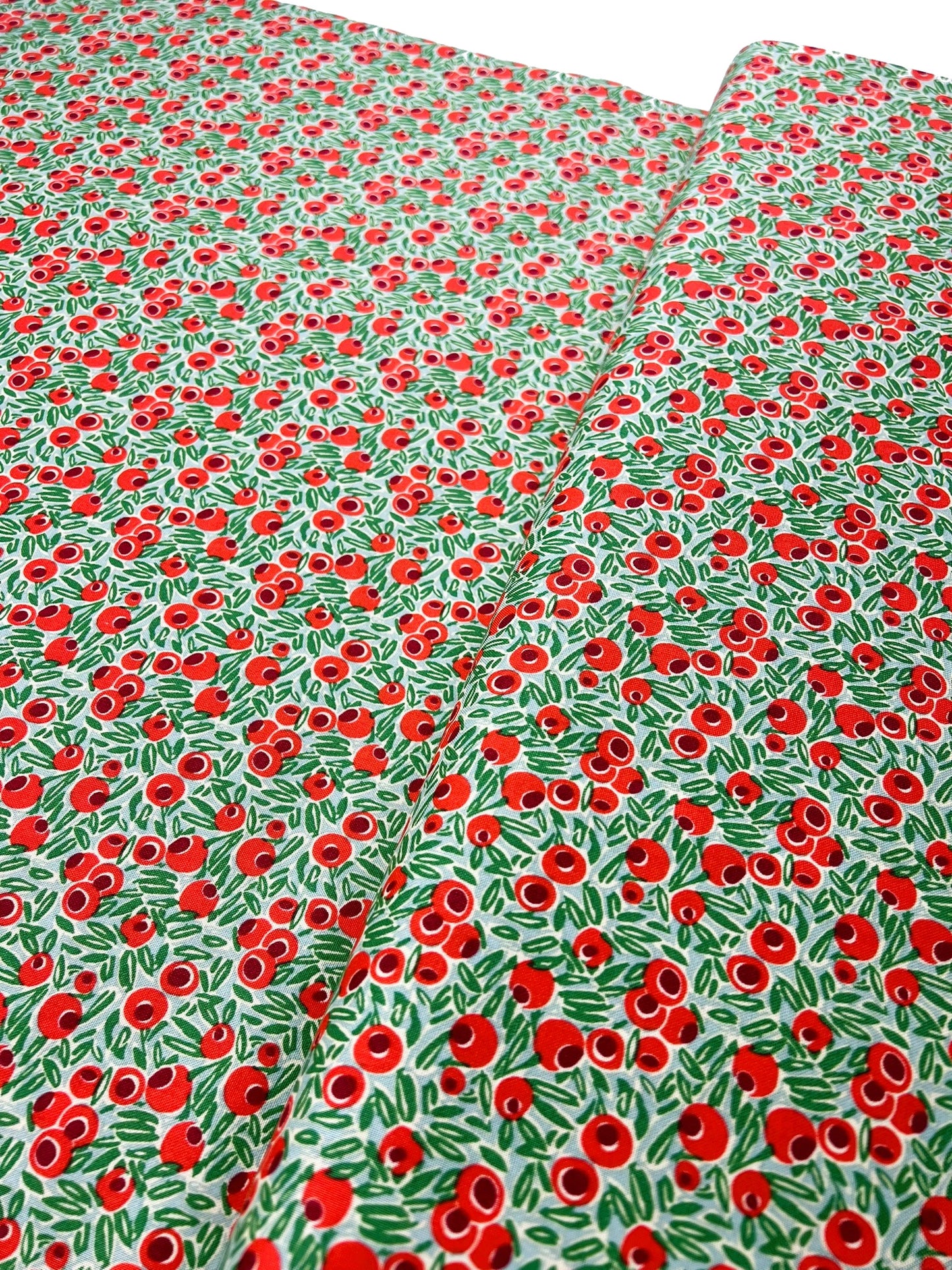 Liberty Christmas Fabric - Festive Xmas Yew Berries