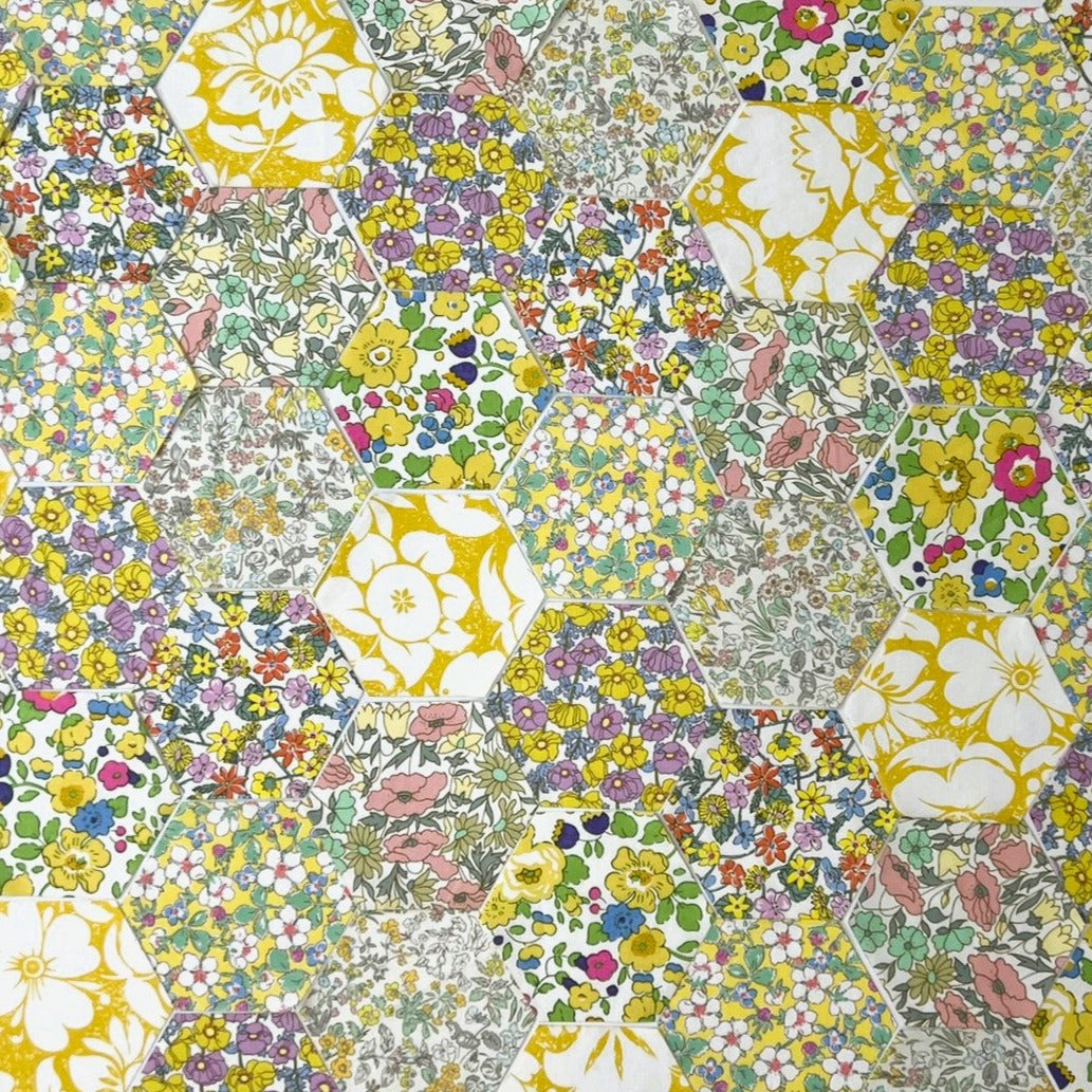 49 Liberty Lawn Paper Piecing Precut Hexagons - Yellows