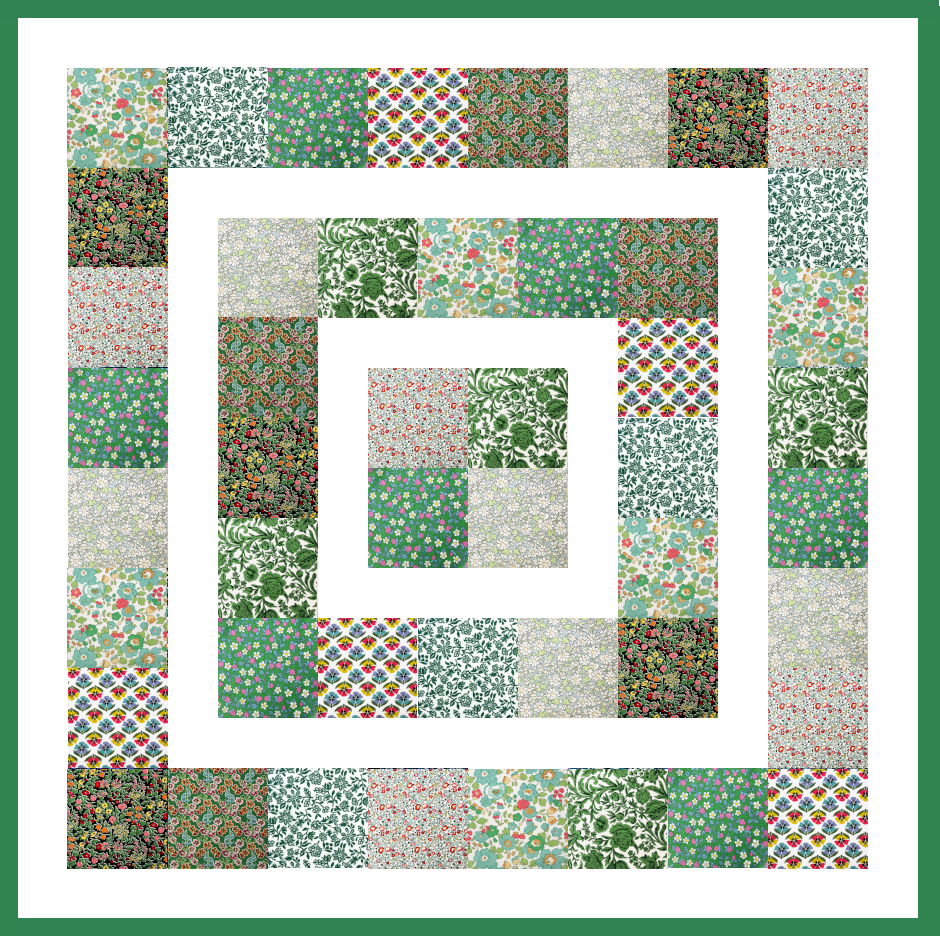45 Liberty Fabric Precut 5inch Squares - Green