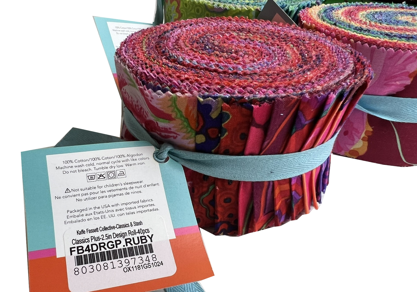 Jelly Roll Ruby Kaffe Fassett quilting cotton - Classic collection red