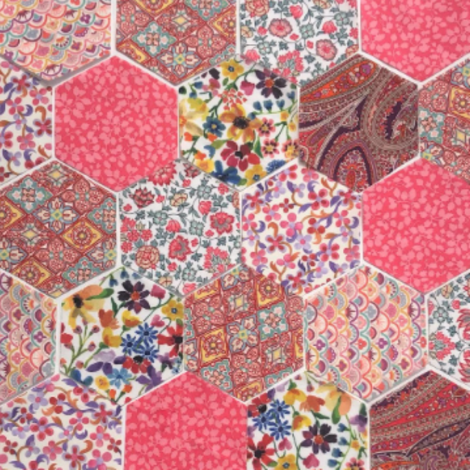 49 Liberty Lawn Paper Piecing Precut Hexagons - Orange