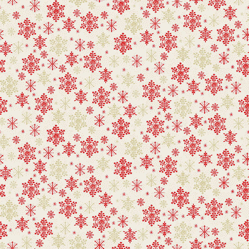 Makower Christmas Scandi Cotton Fabric - Stars