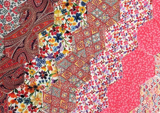 49 Liberty Lawn Paper Piecing Precut Hexagons - Orange
