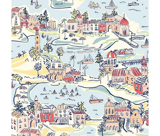 Liberty Fabric Riviera Collection - Adventure Coast