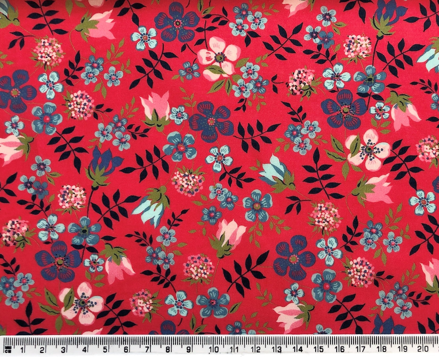 Liberty Fabric - Edenham Red