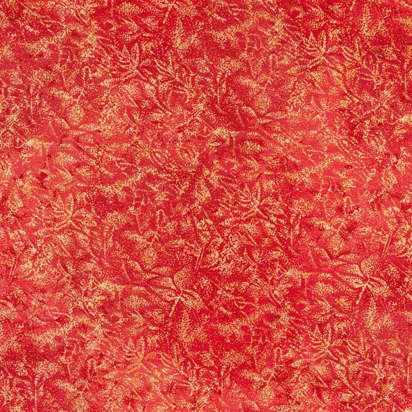 90cm Remnant Michael Miller Fairy Frost fabric Pearlized Metallic Cotton - Cherry