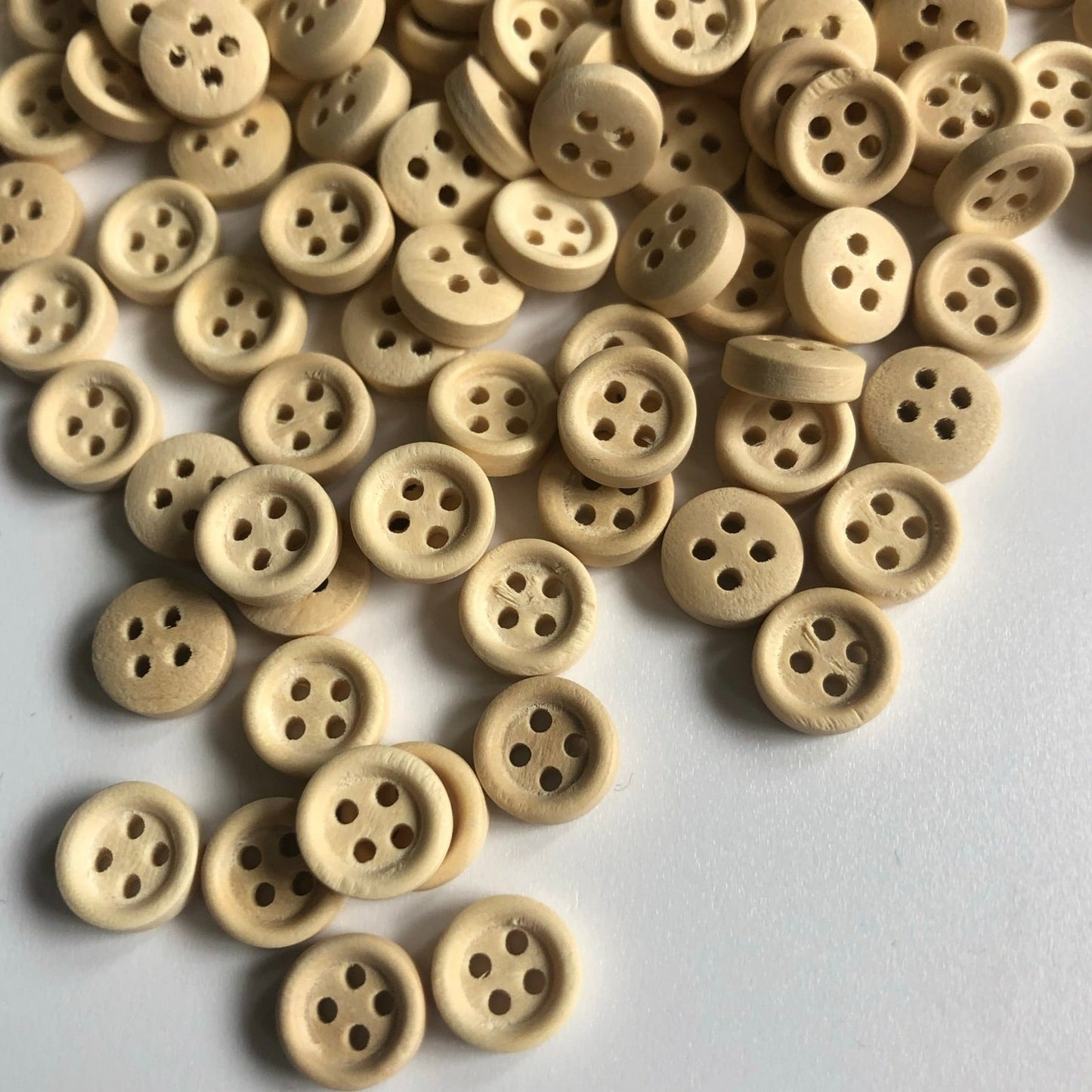 10mm Light Brown Wooden Buttons