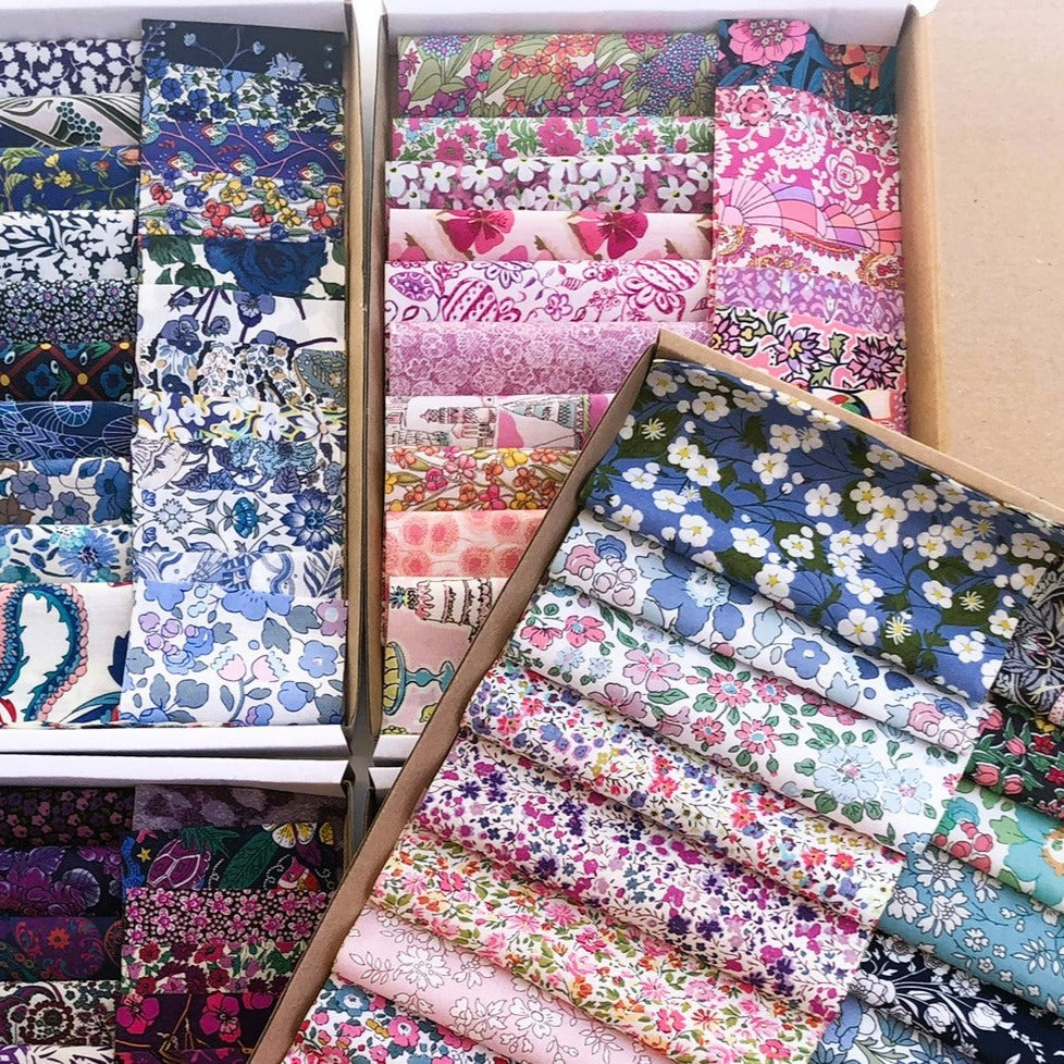 Liberty Lawn Fabric Scrap Precut Squares - some Vintage designs