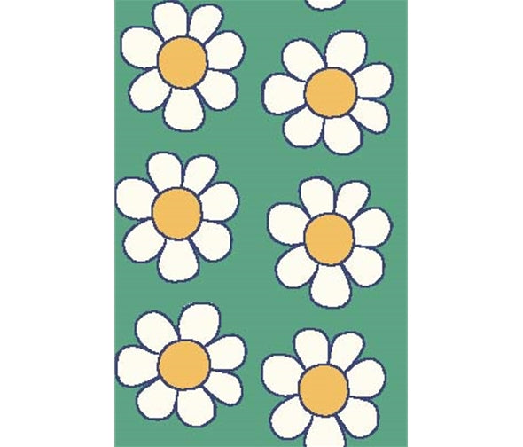 Liberty Fabric Carnaby Collection - Green Daisy Dot