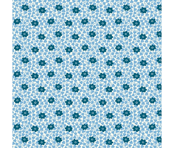 Liberty Fabric Flower Show Midsummer - Chelsea Flower blue