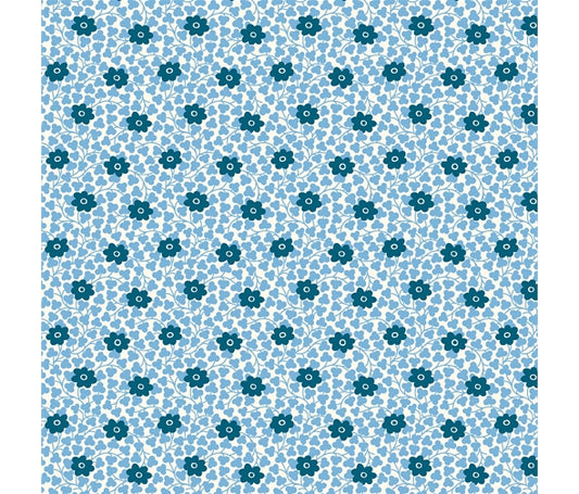 Liberty Fabric Flower Show Midsummer - Chelsea Flower blue