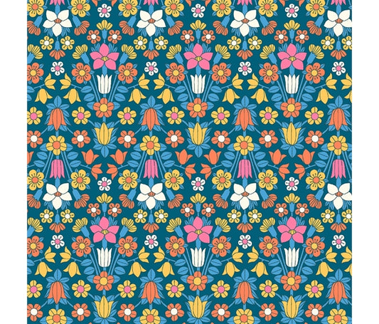 Liberty Fabric Flower Show Midsummer - Hampstead Medow blue