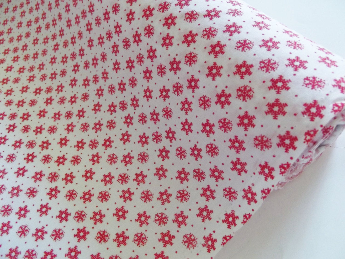 Xmas Snowflake Polycotton Fabric - by the metre