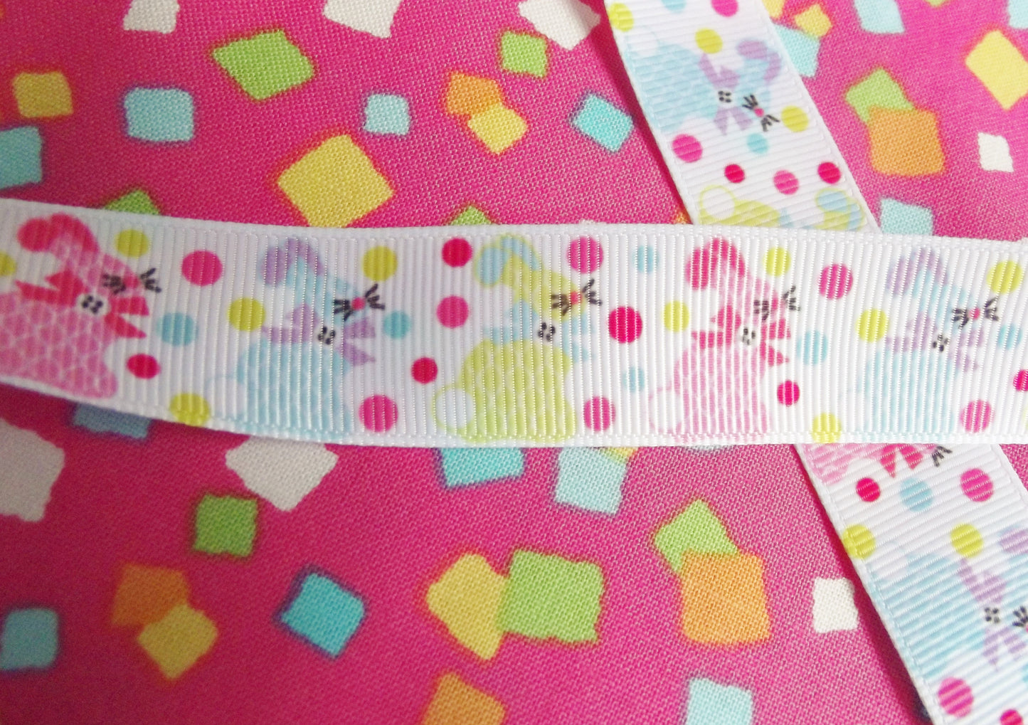 Easter Bunny Grosgrain Ribbon, 22mm - 2 metres
