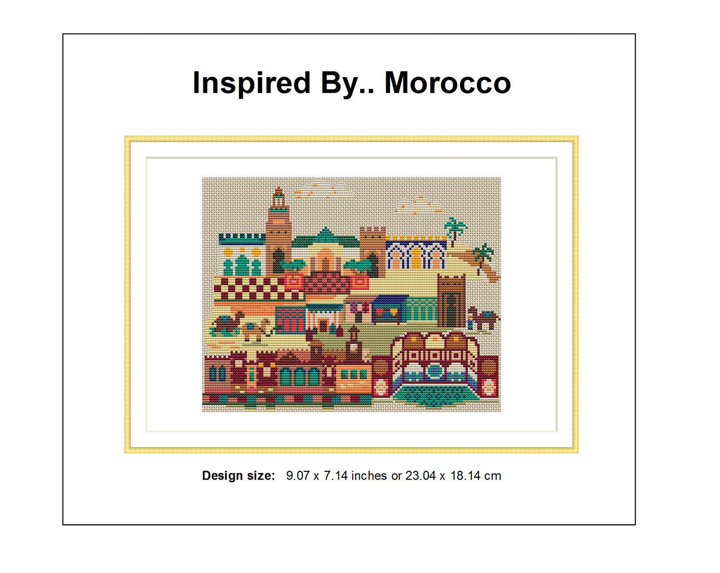 Modern City of Morocco - Cross Stitch Digital Pattern