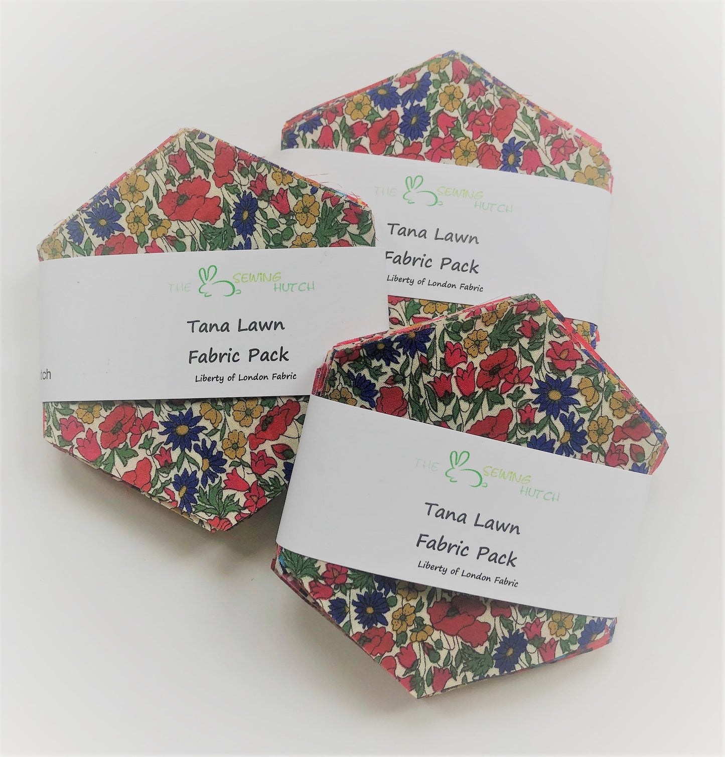 49 Liberty Lawn Paper Piecing Precut Hexagons - Reds