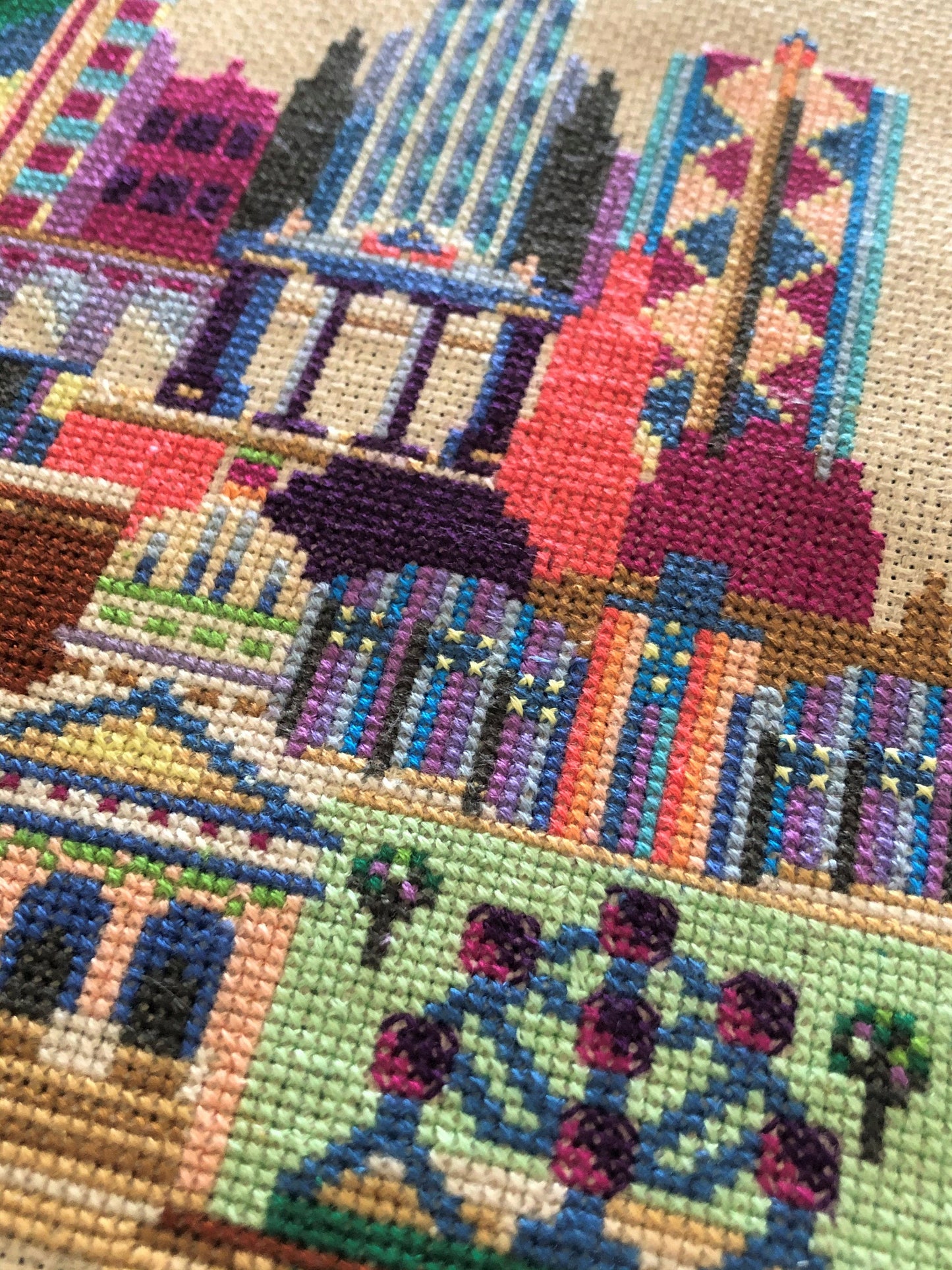 Brussels Cross Stitch Pattern Embroidery Art Modern Pattern