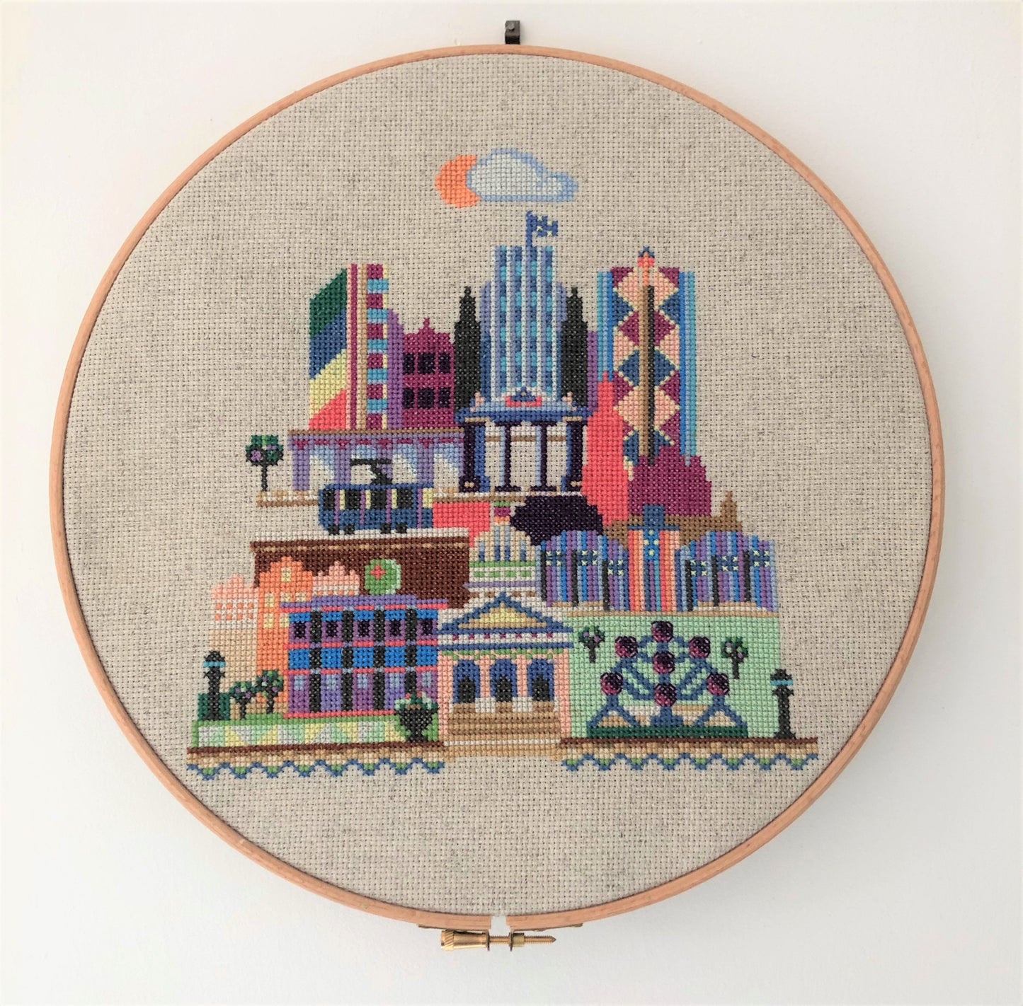 Brussels Cross Stitch Pattern Embroidery Art Modern Pattern