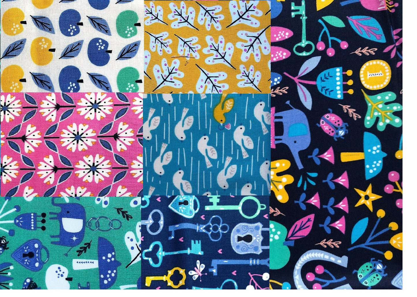 Dashwood Bundle of 7 Fat Quarters - Lost Treasures