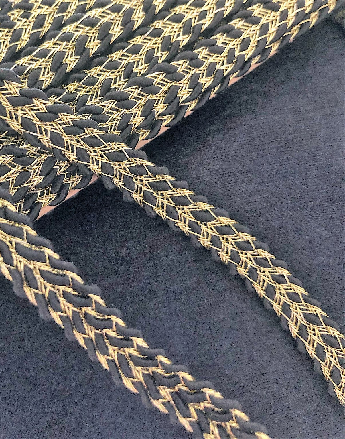2 metres of Gold and Black Decorative Trim