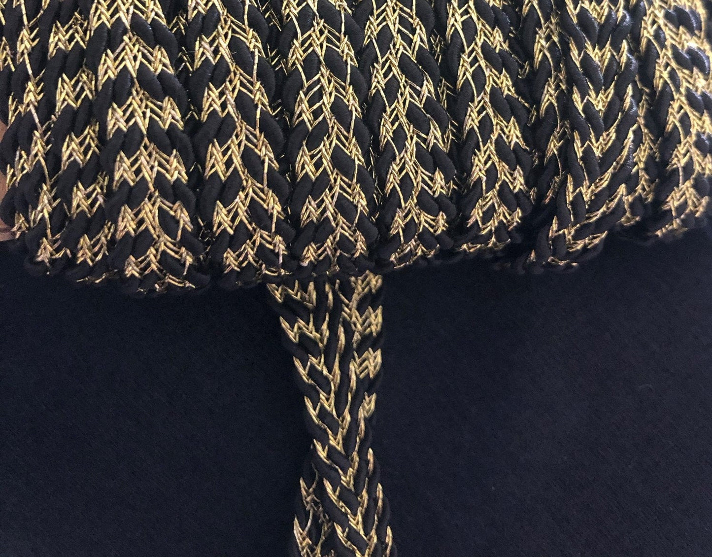2 metres of Gold and Black Decorative Trim