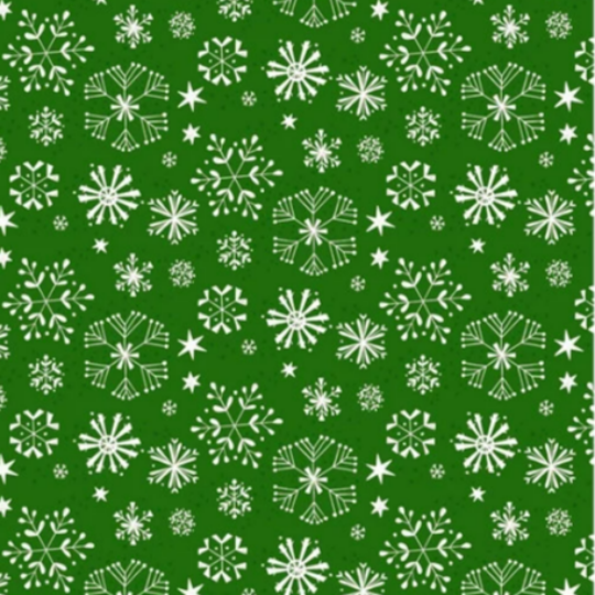 P&B Textiles Christmas Fabric, Snowflake Fabric - Christmas Miniatures Collection