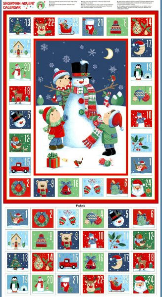 DIY Advent Calendar Xmas Sewing Panel - Santa's Advent by Makower