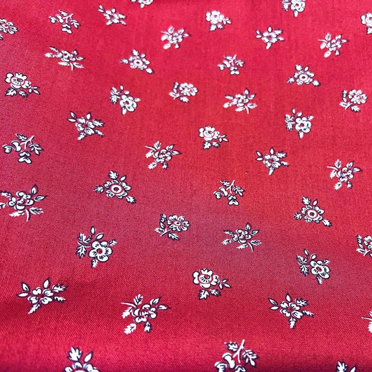 Liberty Fabric Flower Show Winter - Abbeywood red