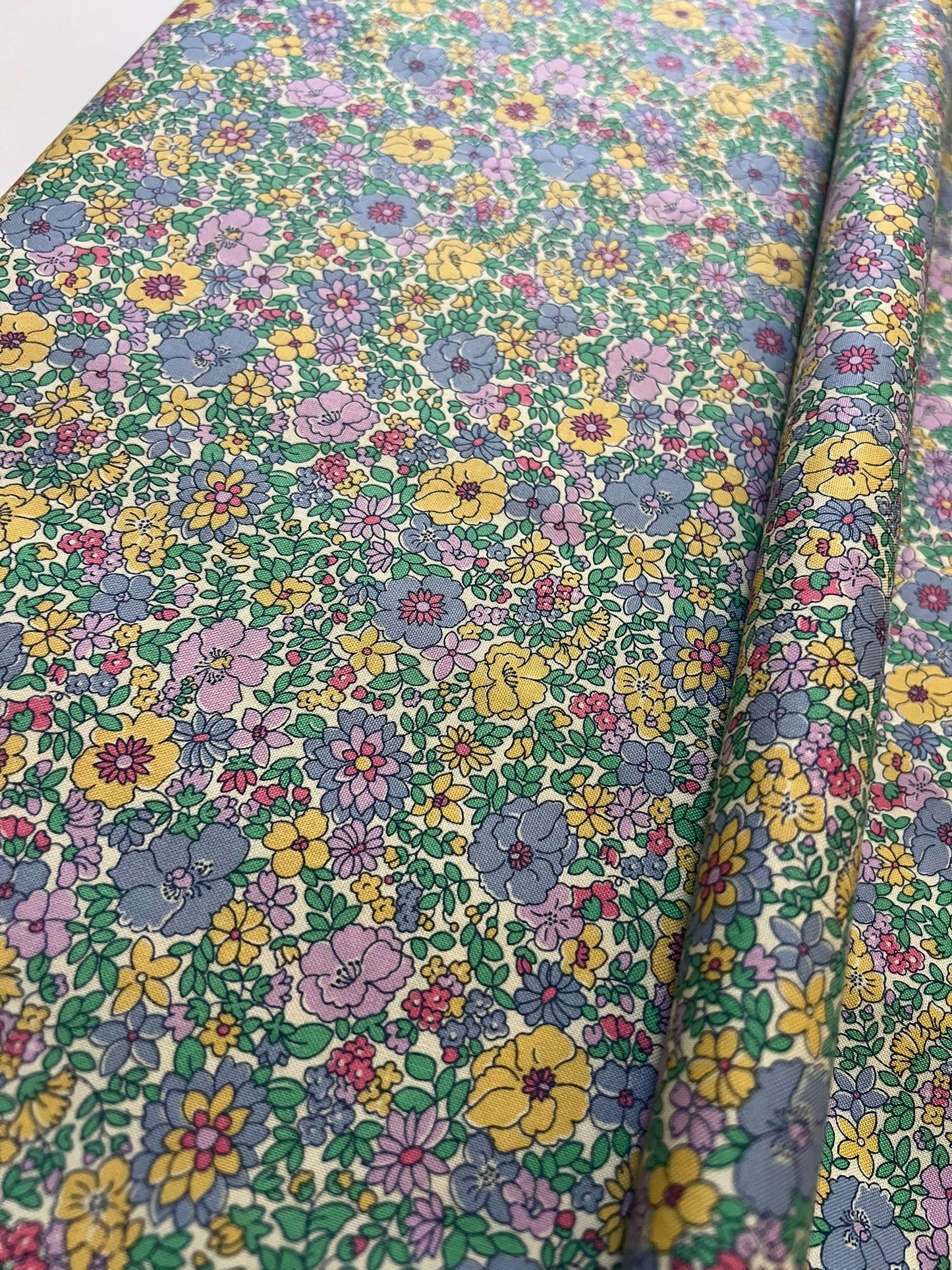 Liberty Fabric Everlasting - Arley Rose purple and yellow
