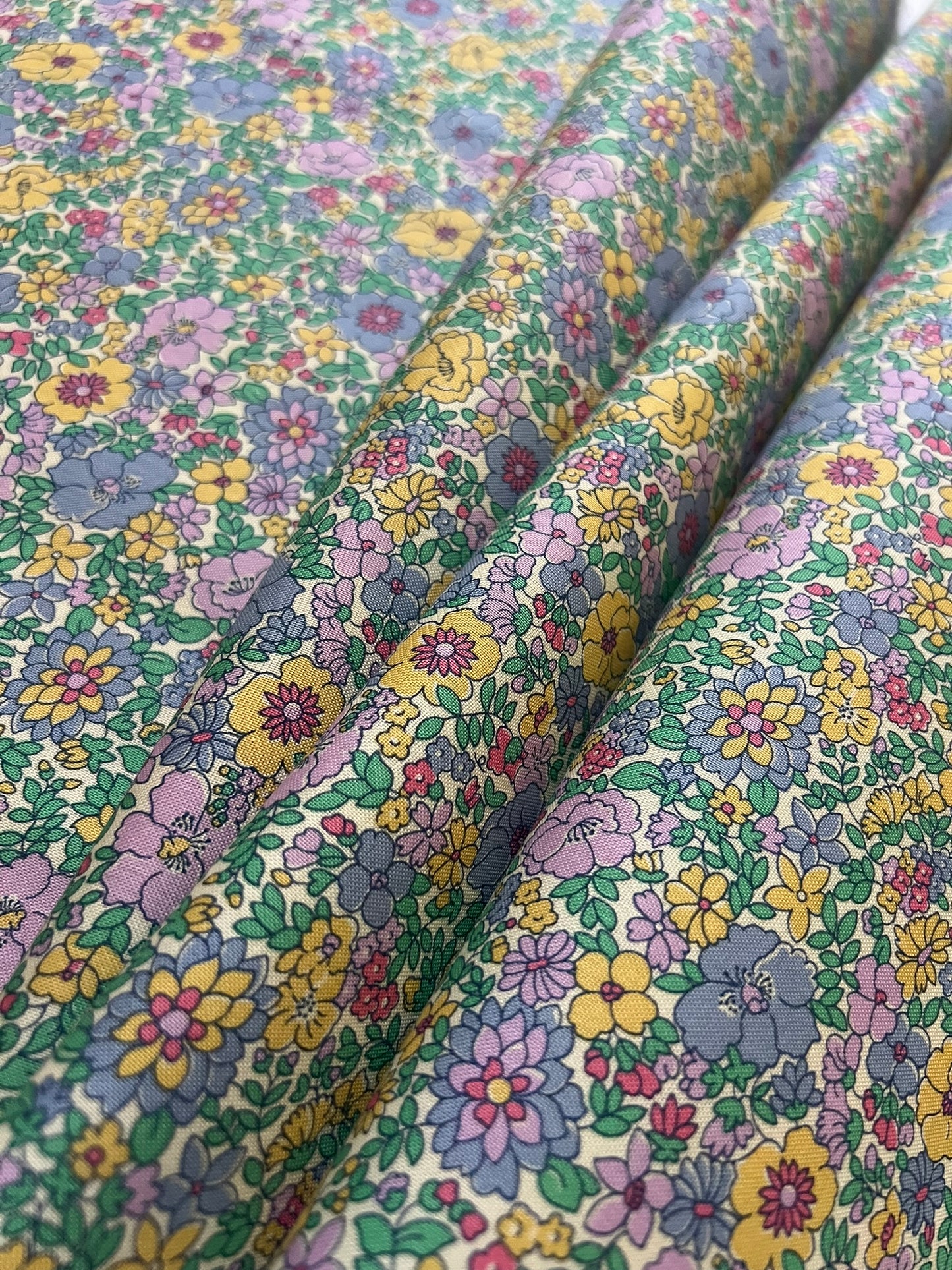 Liberty Fabric Everlasting - Arley Rose purple and yellow