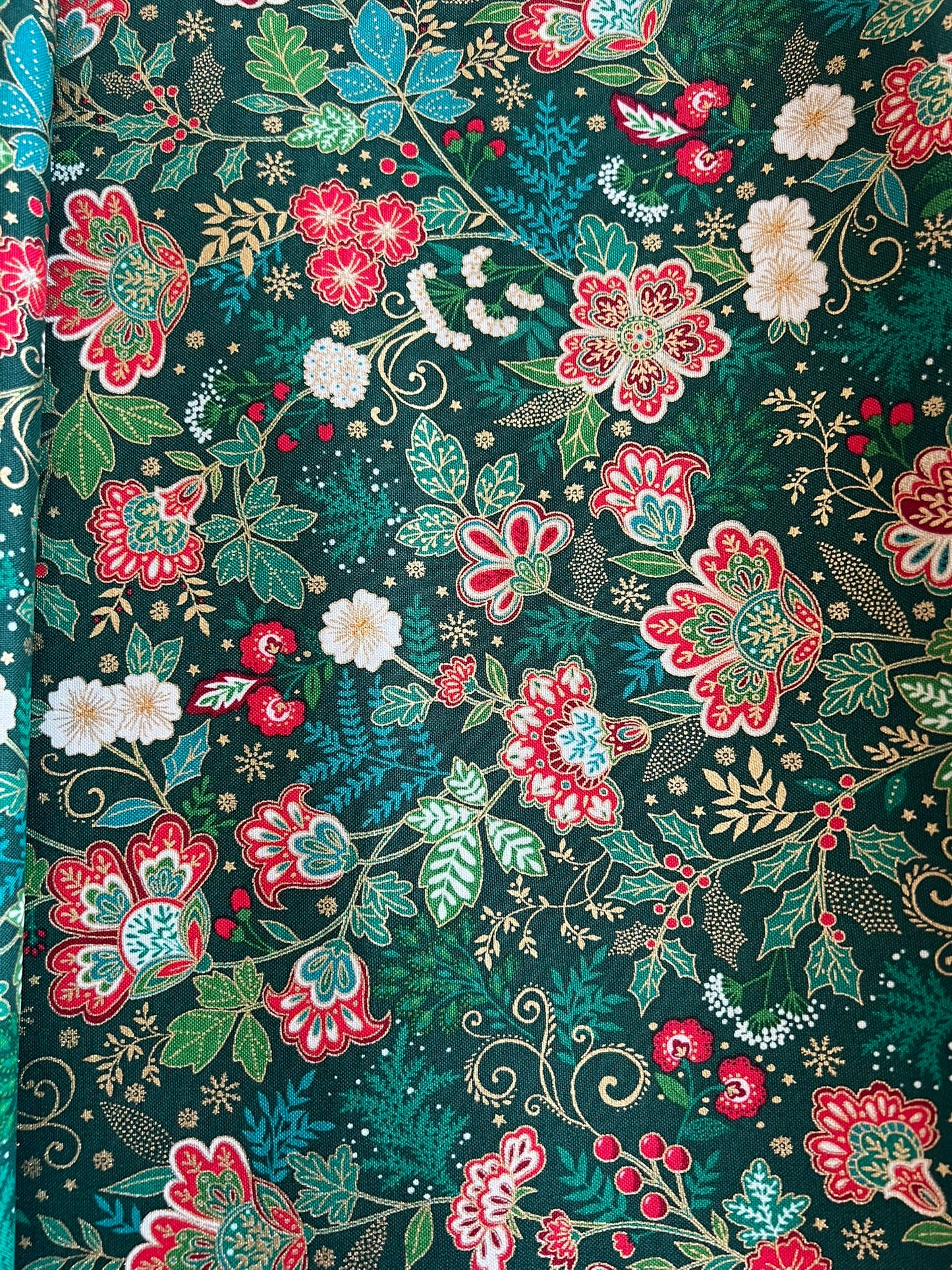 Makower Adorn Christmas Collection - Bloom, green