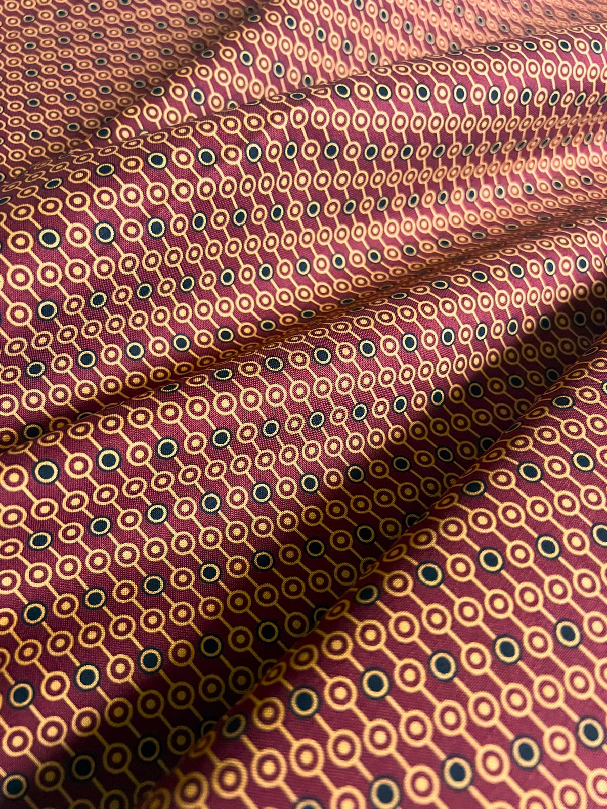 Makower Madison Manor - Circle Stripe red