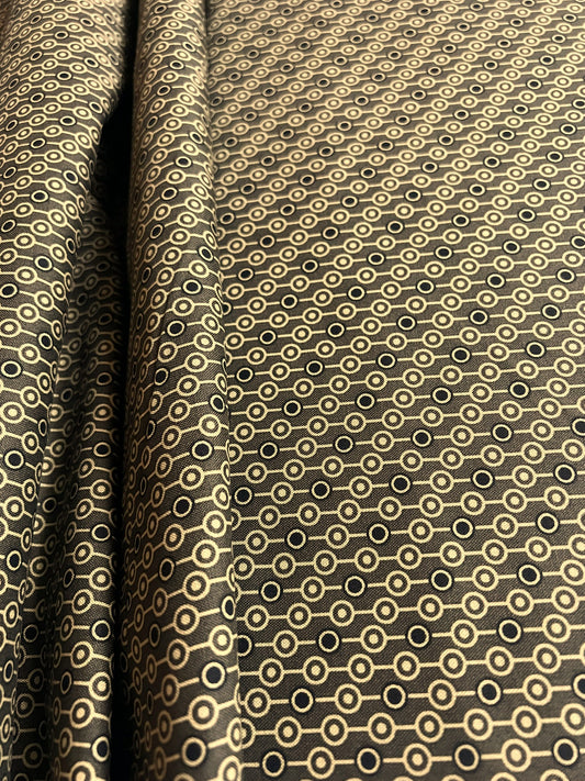 Makower Madison Manor - Circle Stripe brown