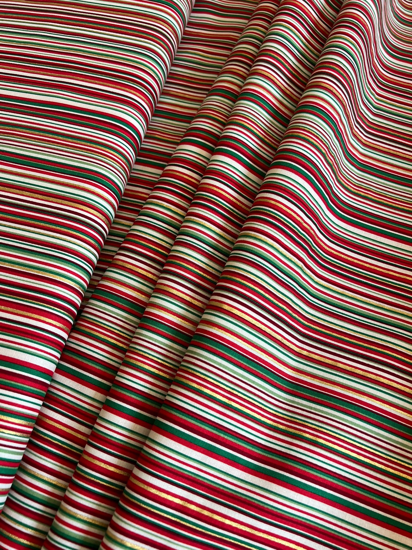 Makower Adorn Christmas Collection - Classic Stripe, cream