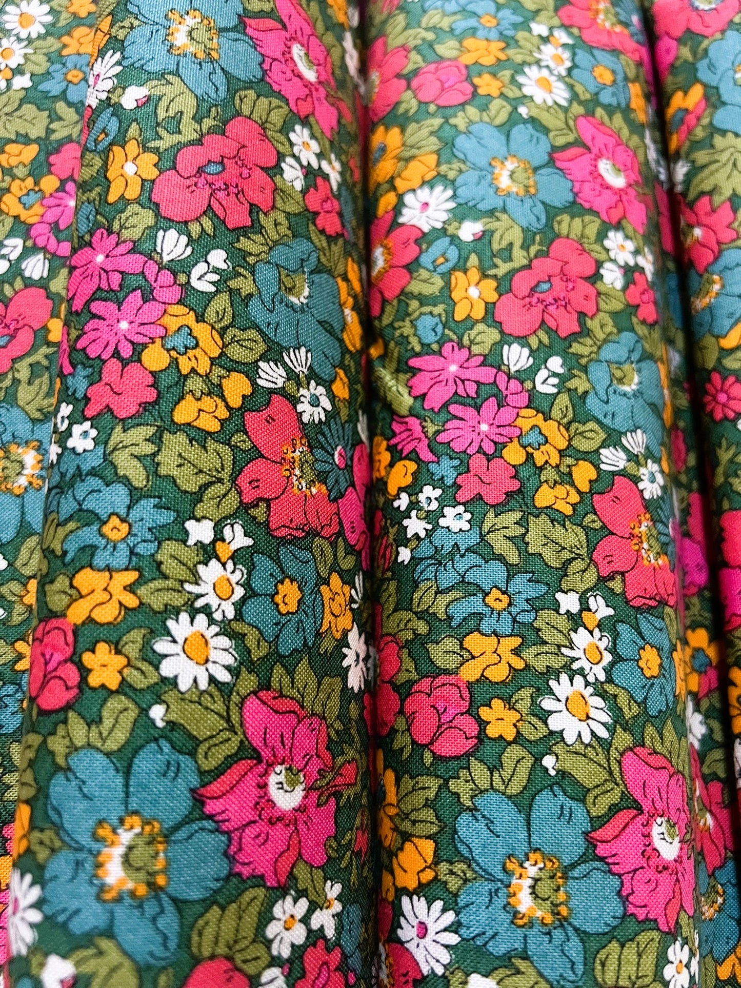 Liberty Fabric Everlasting - Cosmos Song green