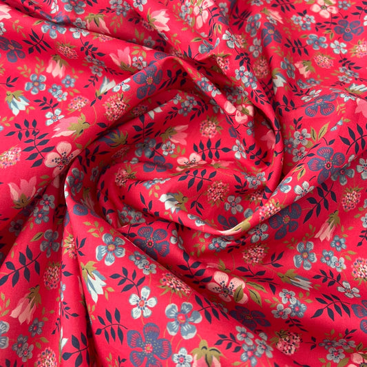 Liberty Fabric - Edenham Red