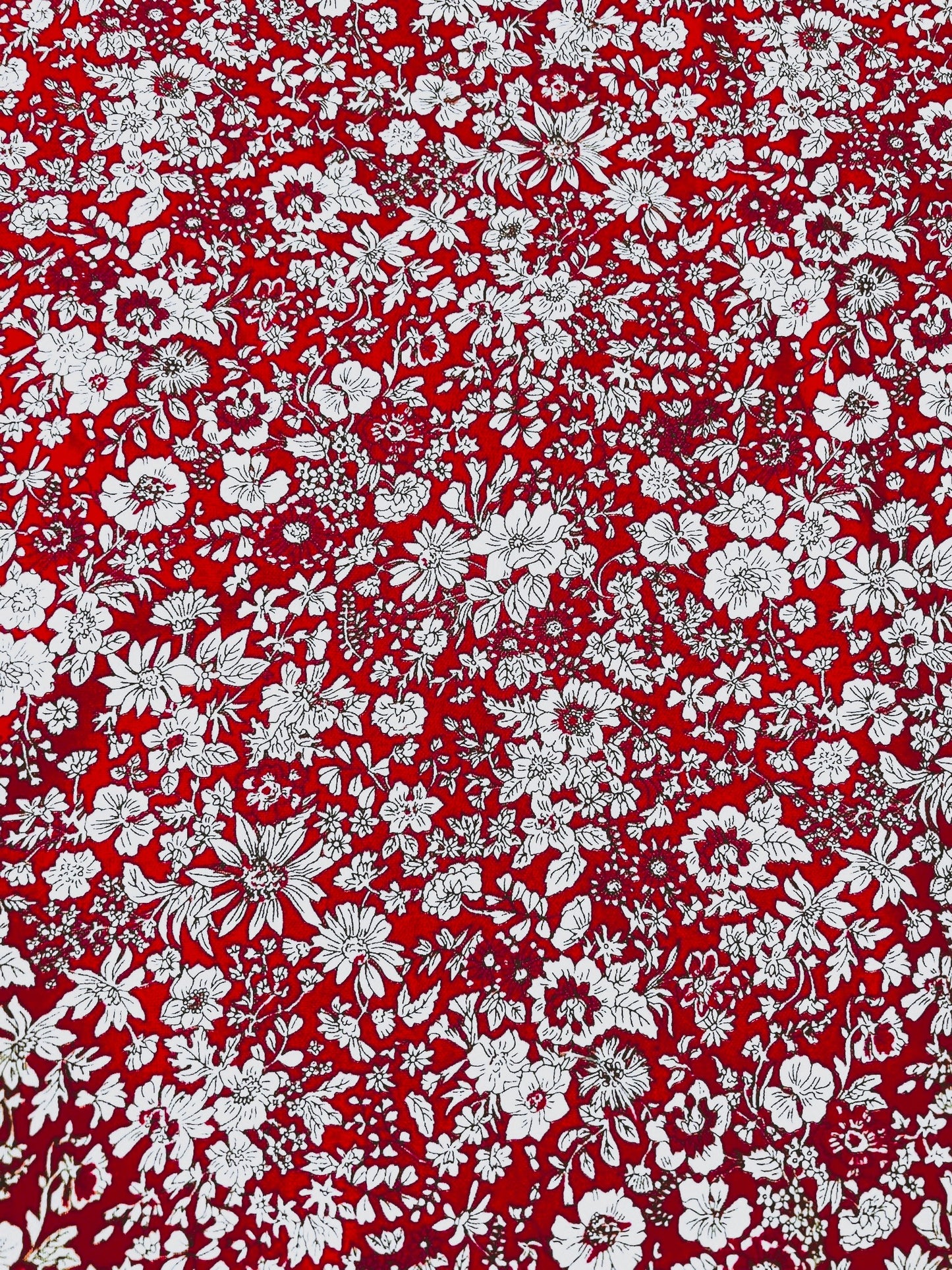 Liberty Fabric Flower Show Winter - Emily Silhouette red